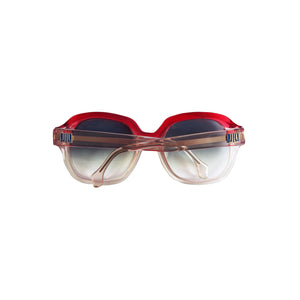 Lanvin Vintage Red and Clear Perspex Sunglasses - ShopCurious