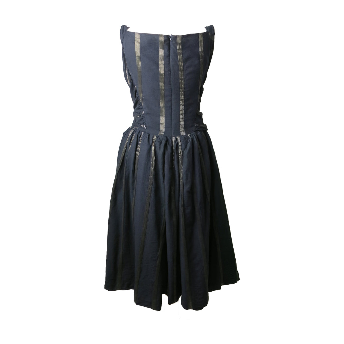 green emerald velvet dress Pre-loved Vivienne Westwood Anglomania Black Belted Metallic Stripe Dress main image 0