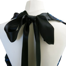 Load image into Gallery viewer, Zandra Rhodes Blue, Purple and Grey Bias Cut Silk Halter Dress - shopcurious
