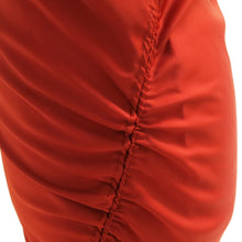 Load image into Gallery viewer, Zara Rust Red Bias Cut Satin Side-Ruched Slip Dress - ShopCurious