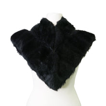 Load image into Gallery viewer, Vintage Biba Faux Fur and Satin Stole/Wrap – Black - ShopCurious