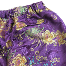 Load image into Gallery viewer, Purple Brocade Flared Trousers with Elasticated Waist - shopcurious