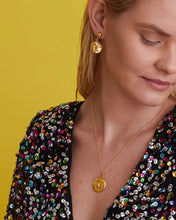 Load image into Gallery viewer, Moon Face Gold Pendant - ShopCurious