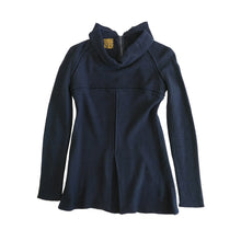 Load image into Gallery viewer, 1960s Biba Black Wool Crêpe Mini Dress - ShopCurious