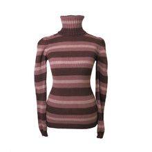 Load image into Gallery viewer, 1960s Biba Striped Wool Jumper – Plum - ShopCurious
