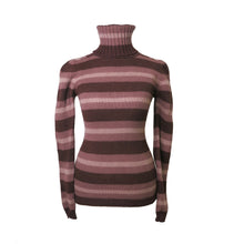 Load image into Gallery viewer, 1960s Biba Striped Wool Jumper – Plum - ShopCurious