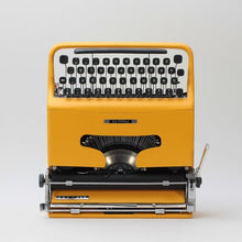 Load image into Gallery viewer, Olivetti Lettera 22 aka Pluma 22 Yellow Working Typewriter - shopcurious
