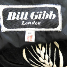 Load image into Gallery viewer, Bill Gibb 1970s Black Velvet Maxi Skirt with Signature Bee Motif Embroidery - ShopCurious