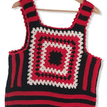 Load image into Gallery viewer, Made to order 1970s Crocheted Granny Square Cropped Tank Vest - ShopCurious