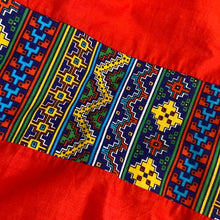 Load image into Gallery viewer, 1970s Red Cotton Boho Maxi Dress - ShopCurious