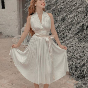 Marilyn Monroe's Iconic Ivory Subway Dress from "The seven year itch" Handmade to Order 1950s Vintage Style - shopcurious