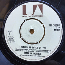 Load image into Gallery viewer, Marilyn Monroe 7” Vinyl Record - I Wanna Be Loved By You - shopcurious