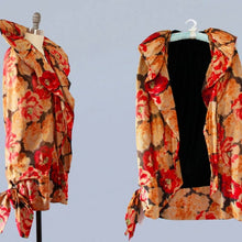 Load image into Gallery viewer, 1920s Floral Lamé Museum Quality Cocoon Cape - ShopCurious
