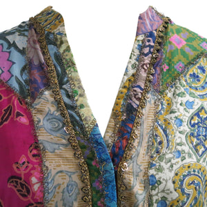 One Vintage Patchwork Silk Kaftan - shopcurious
