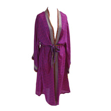 Load image into Gallery viewer, Recycled Sari Fabric Kimono Jacket/Dressing Gown - shopcurious
