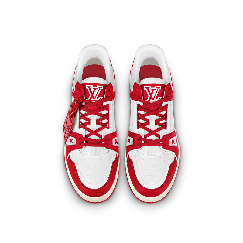 vuitton shoes red and white