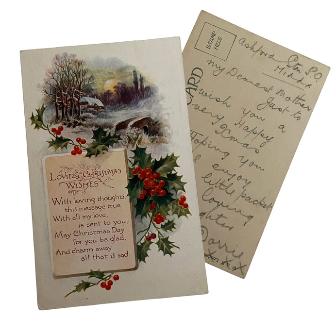 Vintage Christmas Postcard Greetings!