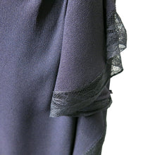 Load image into Gallery viewer, Late 1930s Black Crepe Dress with Lace Insert - shopcurious
