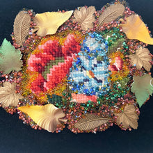 Load image into Gallery viewer, Hand Painted, Beaded and Gilded 1950s Caron Bag - ShopCurious
