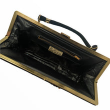 Load image into Gallery viewer, Hand Painted, Beaded and Gilded 1950s Caron Bag - ShopCurious
