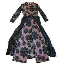 Load image into Gallery viewer, 1960s Lace and Acetate Flower Power Pant Suit - shopcurious
