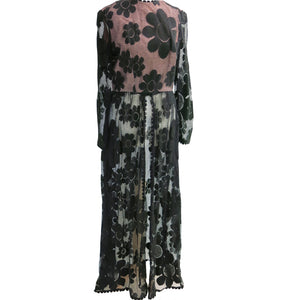 1960s Lace and Acetate Flower Power Pant Suit - shopcurious