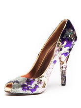 Load image into Gallery viewer, Pumps Silver Sequin - shopcurious
