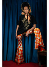 Load image into Gallery viewer, Fleet Flares in Labrynth Print on Silk Satin by Klements - ShopCurious
