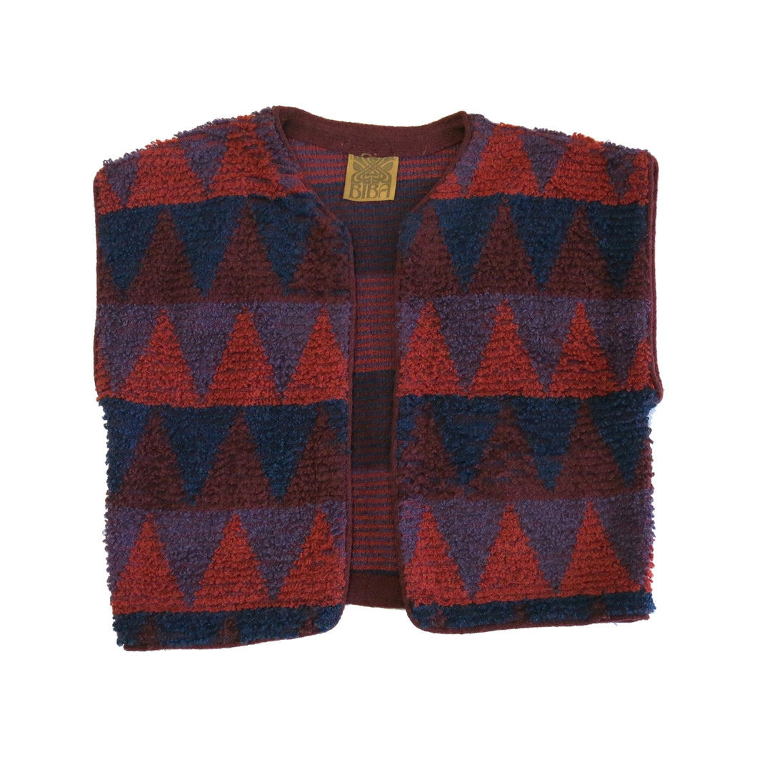 Vintage Biba Bouclé Wool Waistcoat – Plum - ShopCurious
