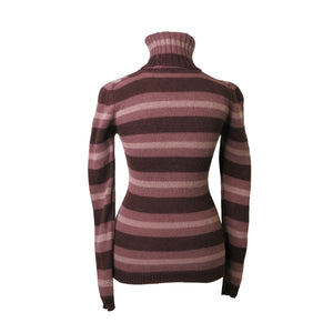 1960s Biba Striped Wool Jumper – Plum - ShopCurious