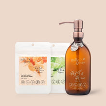 Load image into Gallery viewer, Candied Tangerine &amp; Zesty Lime Zero Waste Hair and Body Wash Set - ShopCurious
