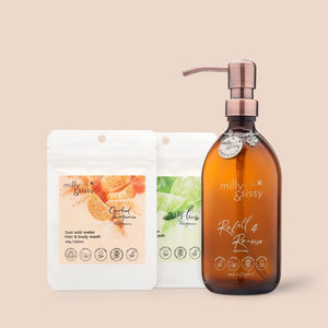 Candied Tangerine & Zesty Lime Zero Waste Hair and Body Wash Set - ShopCurious
