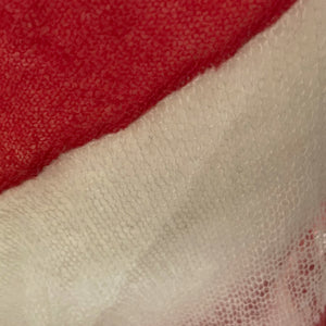 Acne Studios Red and White Striped Sheer Knitted Jumper - ShopCurious