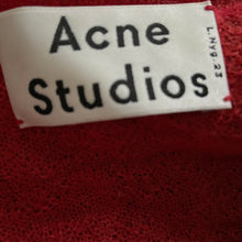 Load image into Gallery viewer, Acne Studios Red and White Striped Sheer Knitted Jumper - ShopCurious
