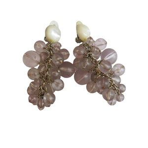 Ambrosia - Vintage Lilac Drop Earrings - shopcurious