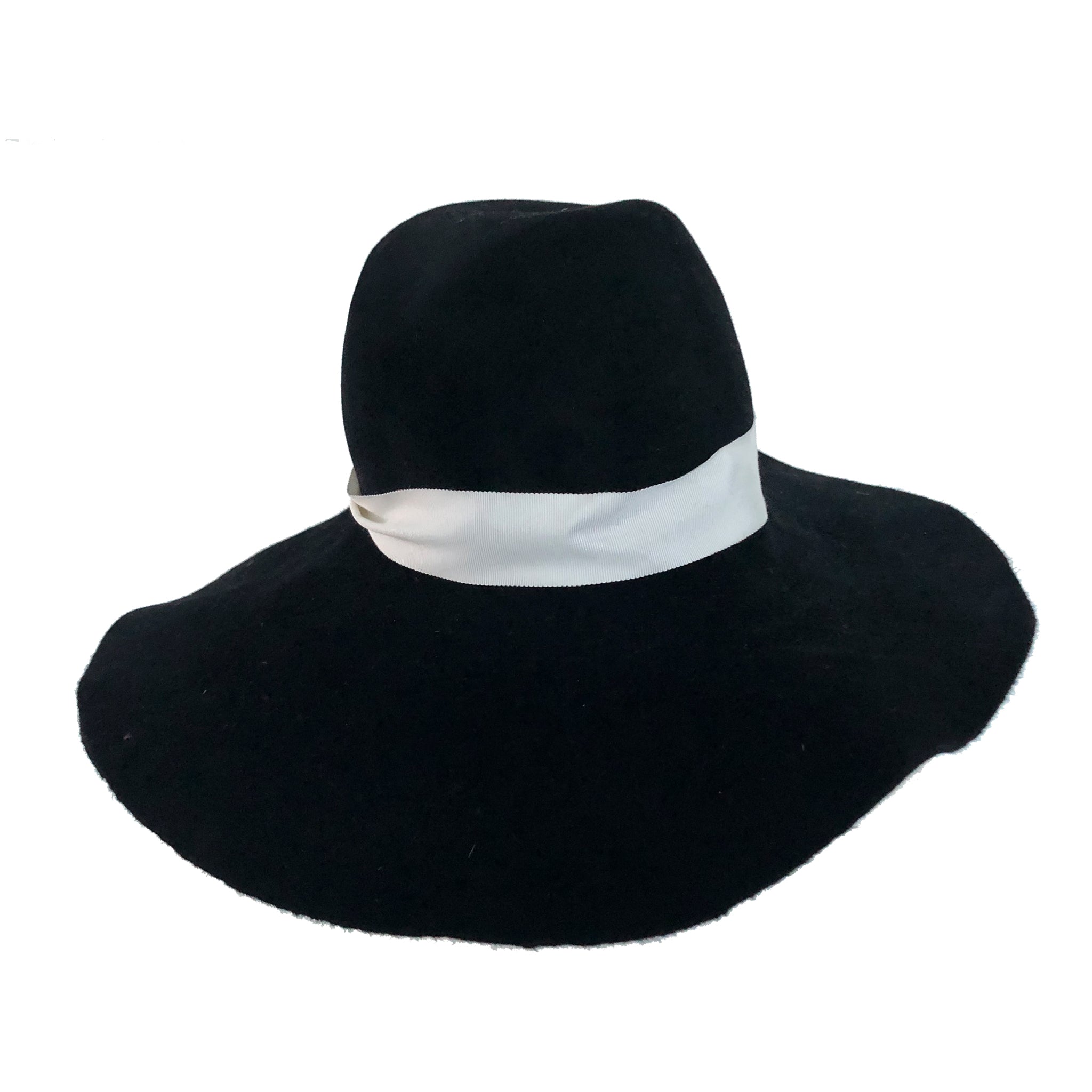  TBGFPO Formal Wide Brim White Black Flower Paper Hat Pearls  Band Felt Floppy Ladies Wedding Church Hat (Color : Black, Size : 1) :  Clothing, Shoes & Jewelry