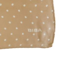 Load image into Gallery viewer, 1960s Biba Polka Dot Silk Square – Peachy Beige - ShopCurious
