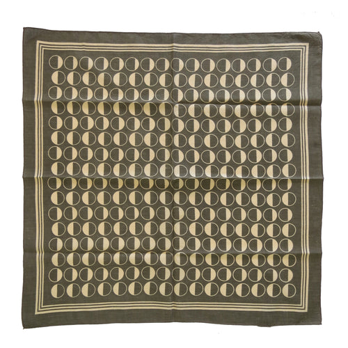 1960s Biba Cotton Scarf Square – Dark Brown - ShopCurious