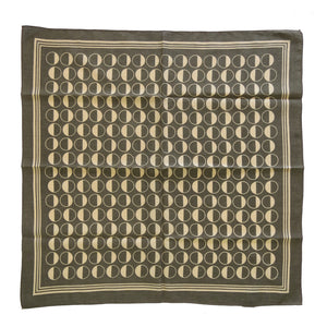 1960s Biba Cotton Scarf Square – Dark Brown - ShopCurious
