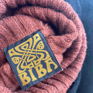 1960s Biba Two-Tone Wool Jumper – Rust and Brown - ShopCurious