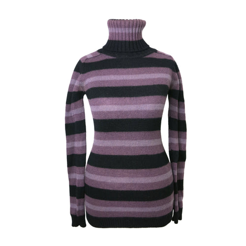 1960s Biba Striped Wool Lilac Jumper - ShopCurious