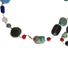 Load image into Gallery viewer, Bliss - Preloved Necklace with Glass Beads and Semi-Precious Stones - shopcurious
