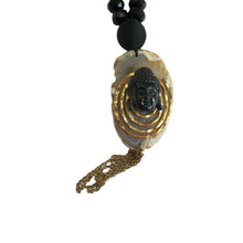 Load image into Gallery viewer, Buddha I - Preloved Jet Bead Pendant Necklace - shopcurious
