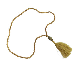 Buddha II - Preloved Bead and Tassel Necklace - shopcurious