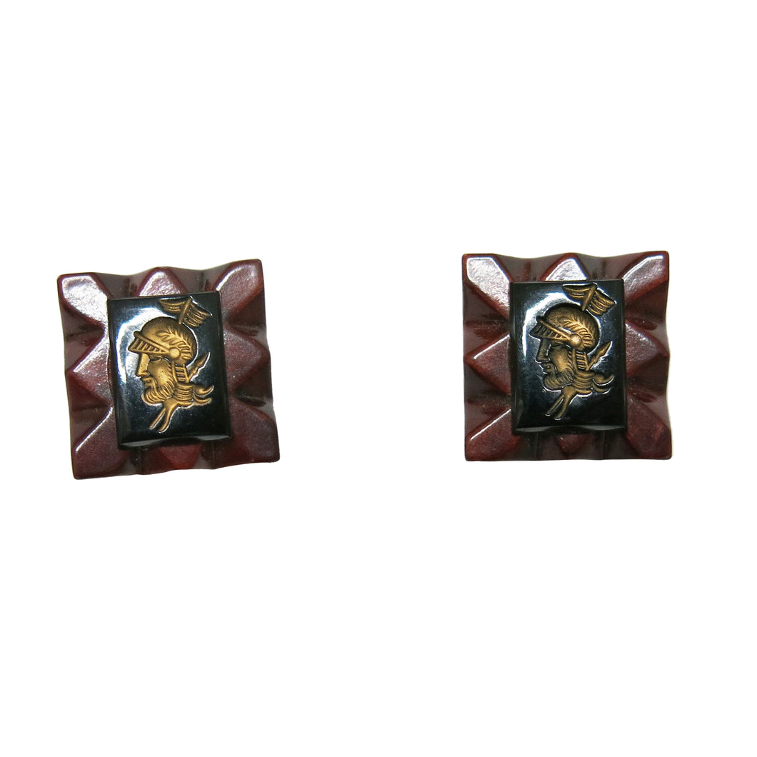 Cufflinks – Retro Centurion Cameo - shopcurious