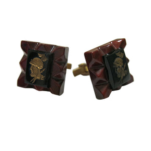 Cufflinks – Retro Centurion Cameo - shopcurious