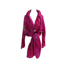 Load image into Gallery viewer, One Size Cerise Silk Chemise - shopcurious
