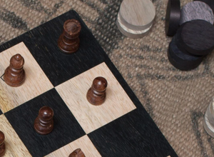 Mango Wood Chess and Draughts Set - ShopCurious