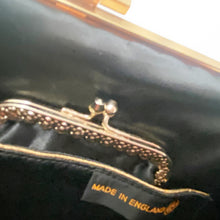 Load image into Gallery viewer, Chinoiserie Style 1930s Embroidered Black Satin Bag with Purse and Mirror - ShopCurious
