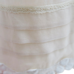 Embroidered Cream Cotton Dress with Tie Belt - ShopCurious